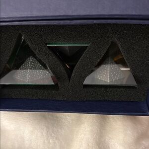Decorative Glass Pyramid Set